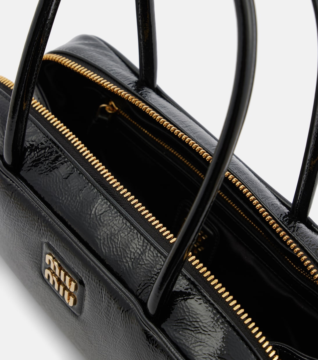 Beau patent leather tote bag | Miu Miu