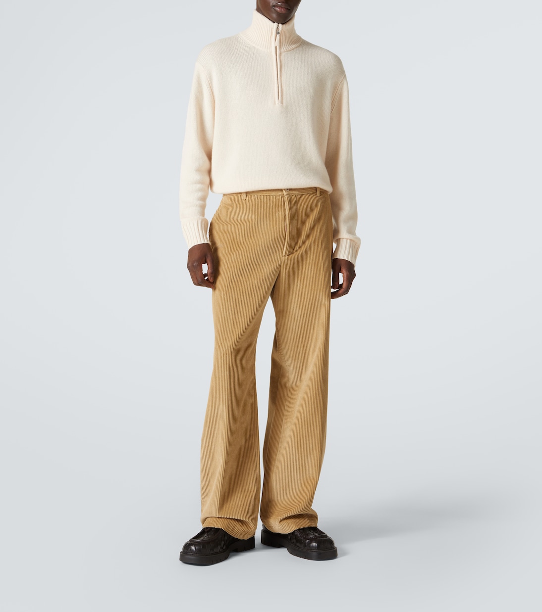 Pullover in cashmere con zip corta | Allude