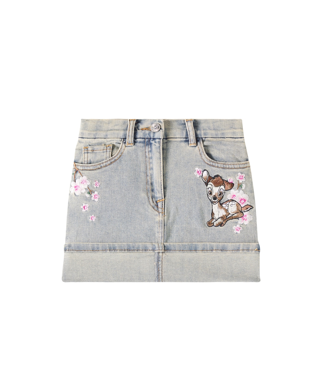 Bestickter Jeansrock | Monnalisa