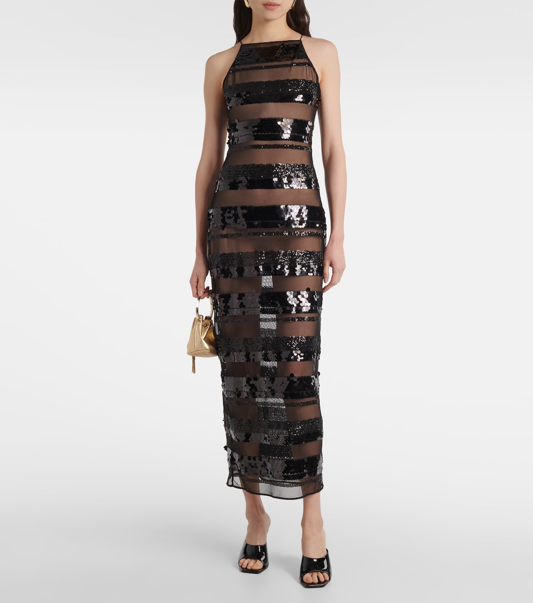 Maxikleid mit Pailletten | Oséree