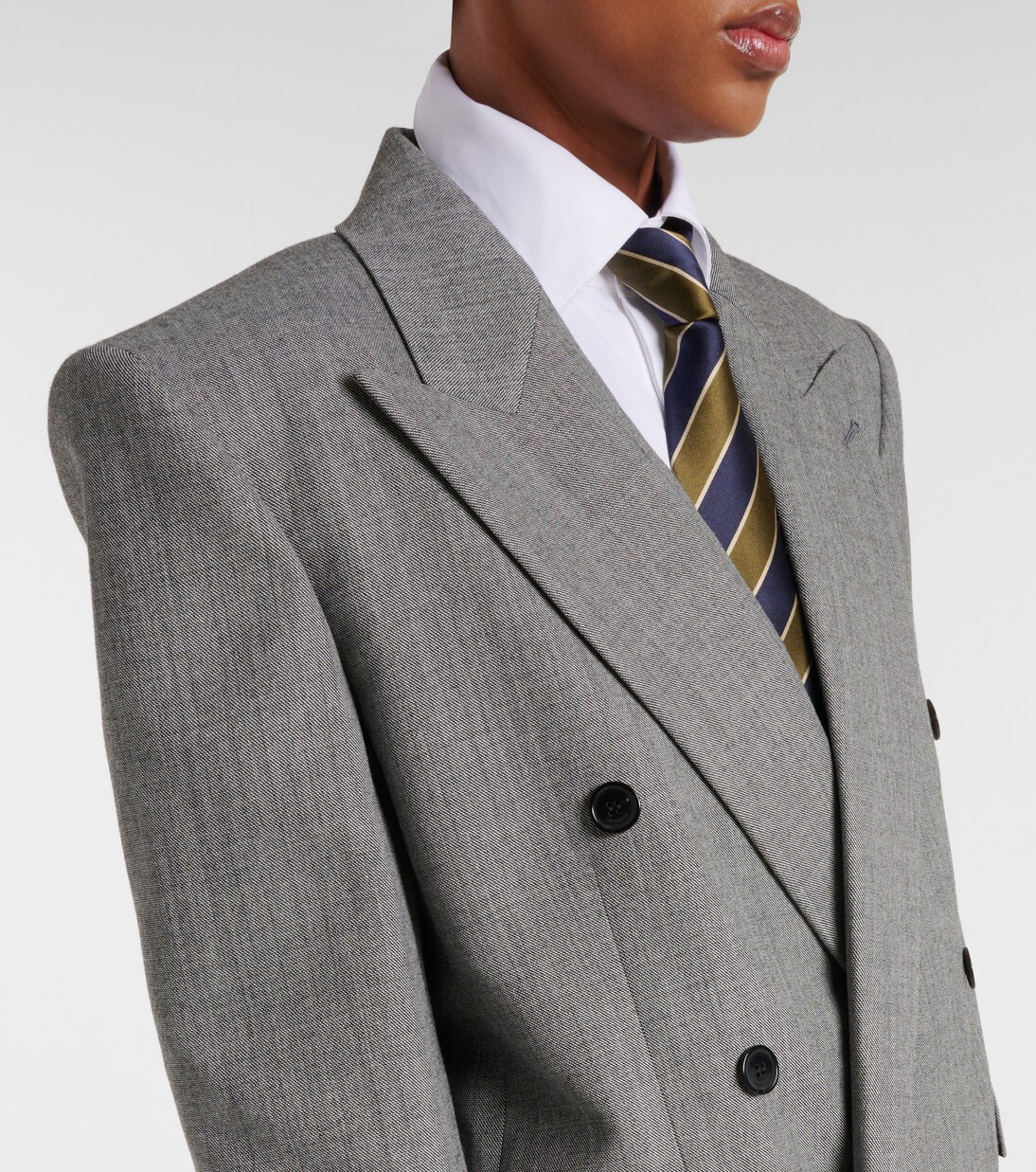 Double-breasted wool twill blazer | Saint Laurent