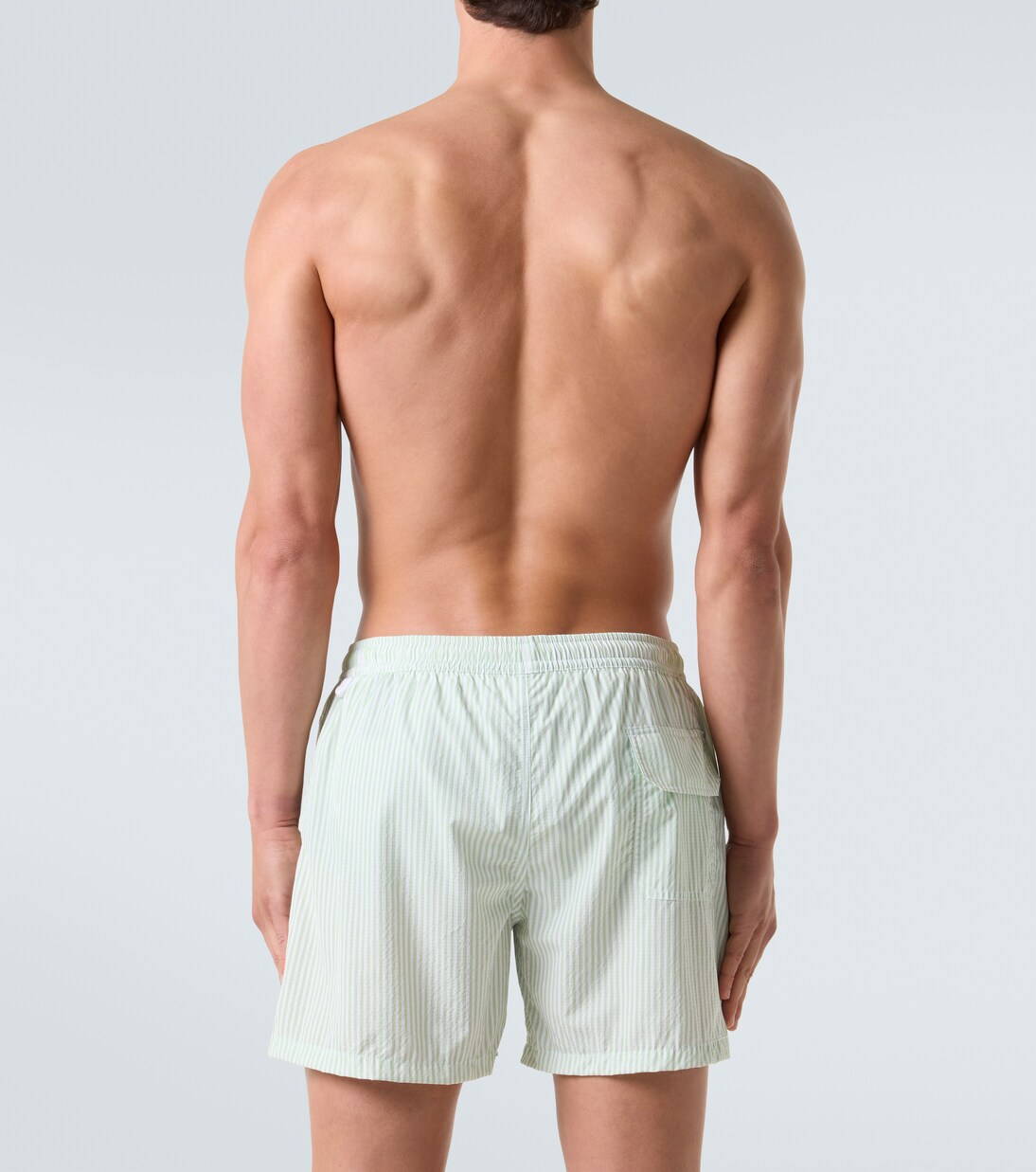 Striped swim trunks | Thom Sweeney