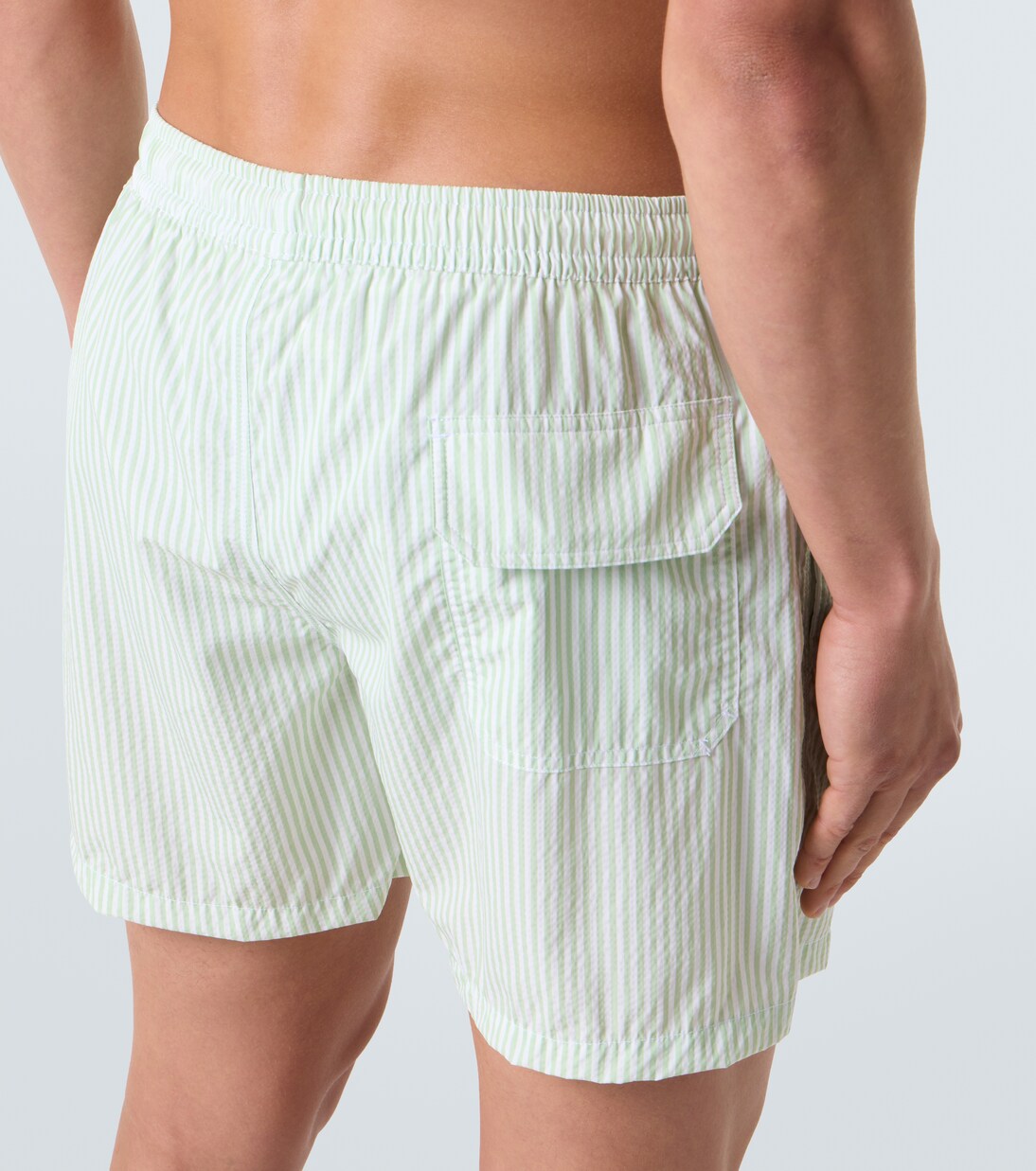 Striped swim trunks | Thom Sweeney