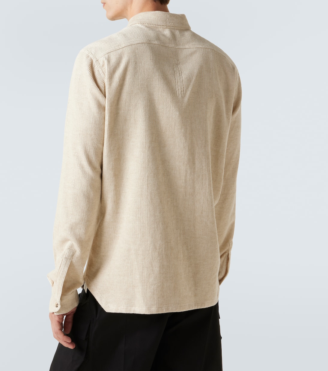 Cotton and linen corduroy overshirt | Rick Owens
