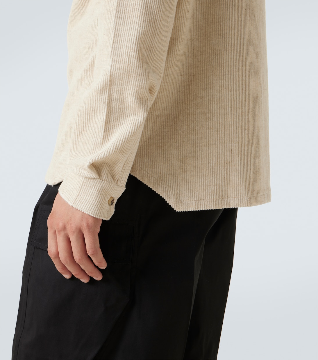 Cotton and linen corduroy overshirt | Rick Owens