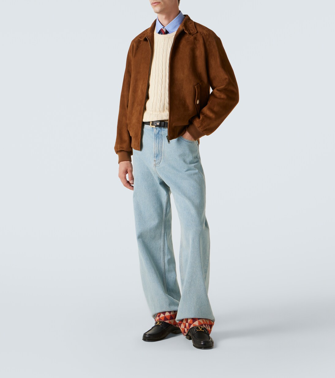 VLogo cable-knit cotton sweater | Valentino