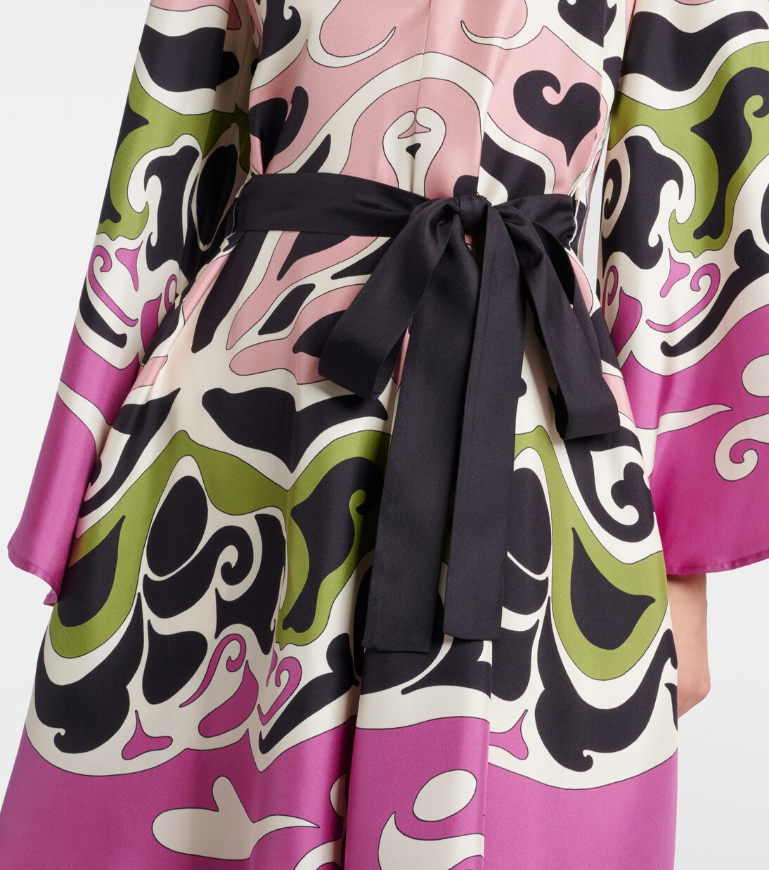 Vestido corto Magnifico de seda con lazo | La DoubleJ