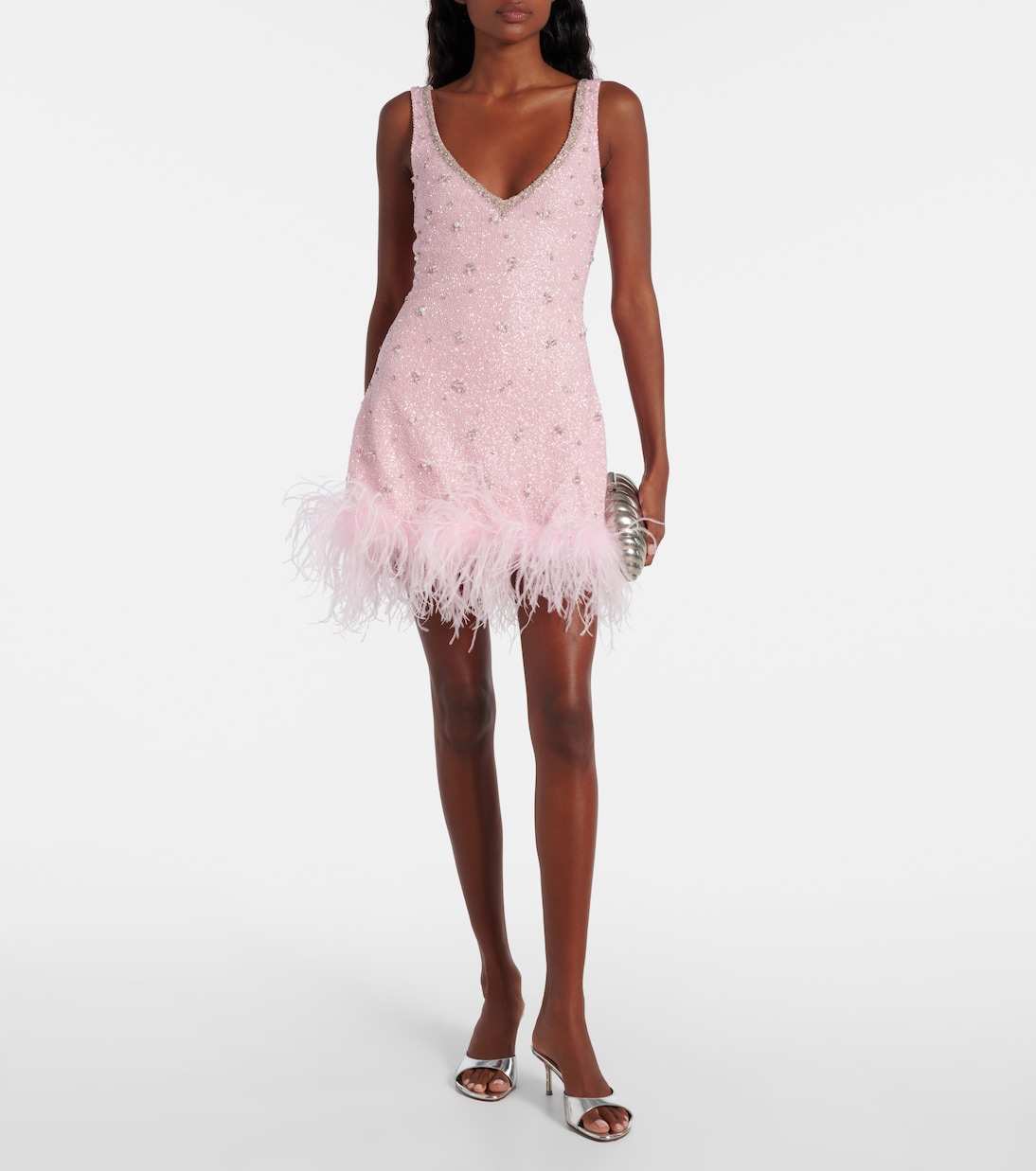 Minikleid Coralina mit Kristallen | Clio Peppiatt