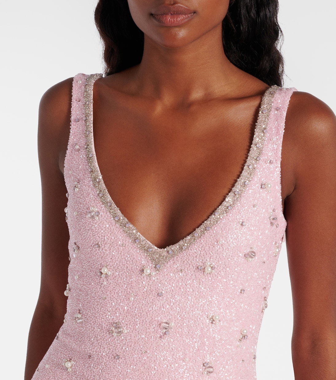 Minikleid Coralina mit Kristallen | Clio Peppiatt