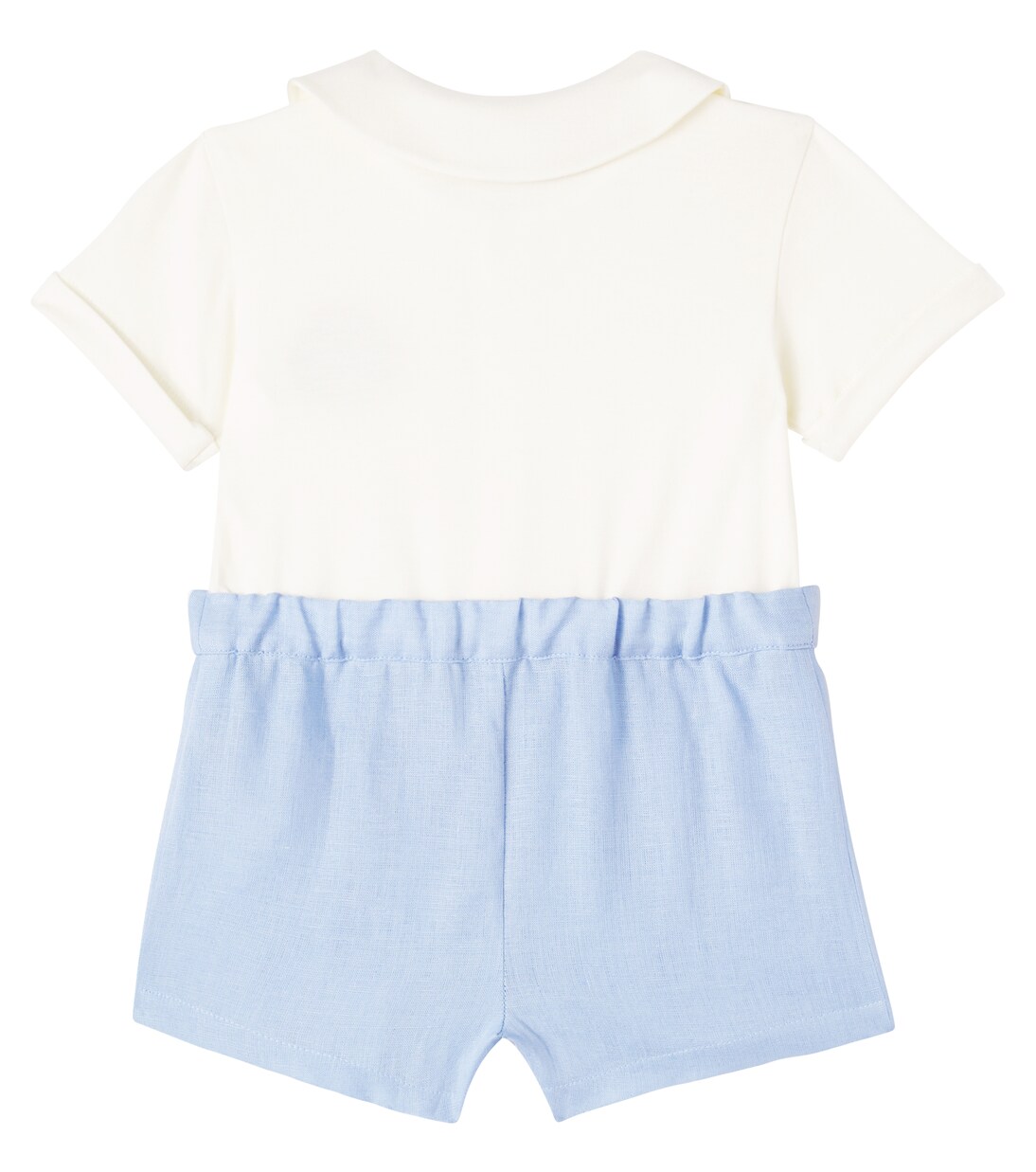 Baby logo cotton and linen bodysuit | Dolce&Gabbana Kids