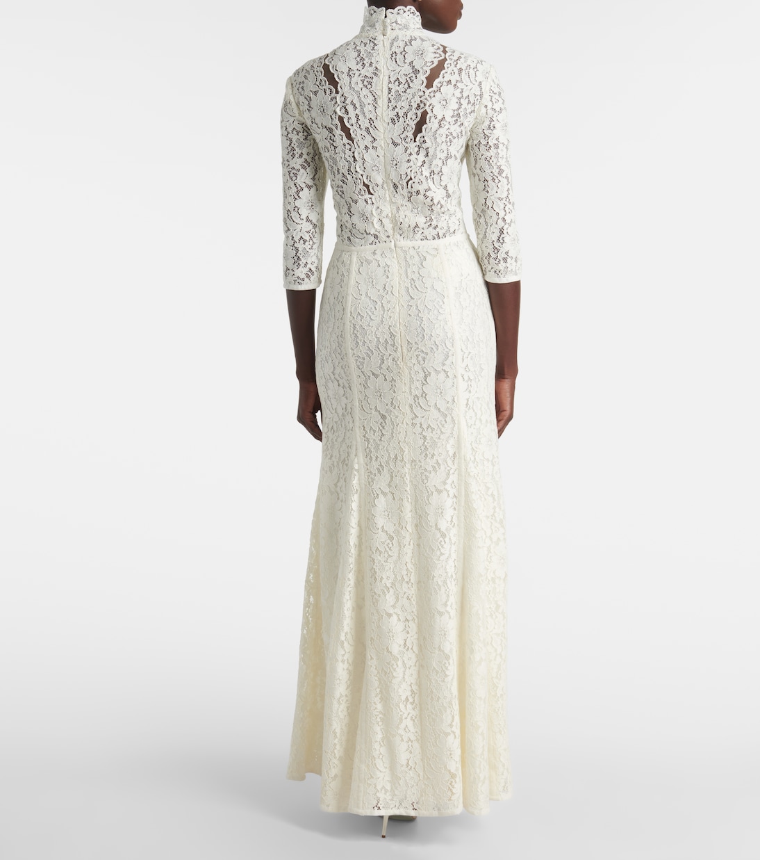 Robe longue en dentelle | Costarellos