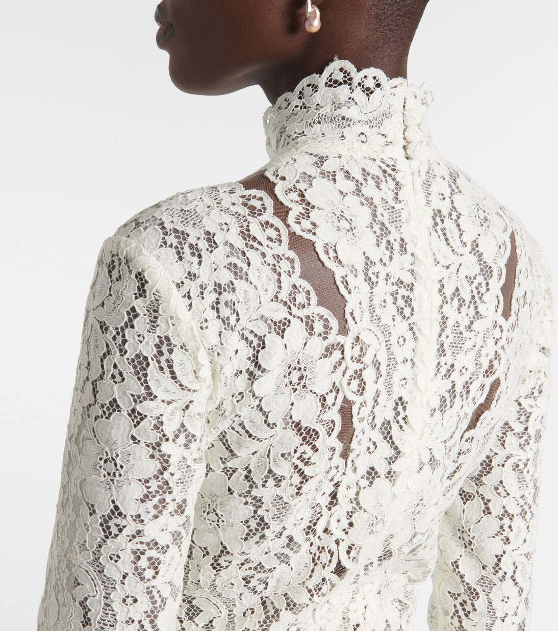 Robe longue en dentelle | Costarellos