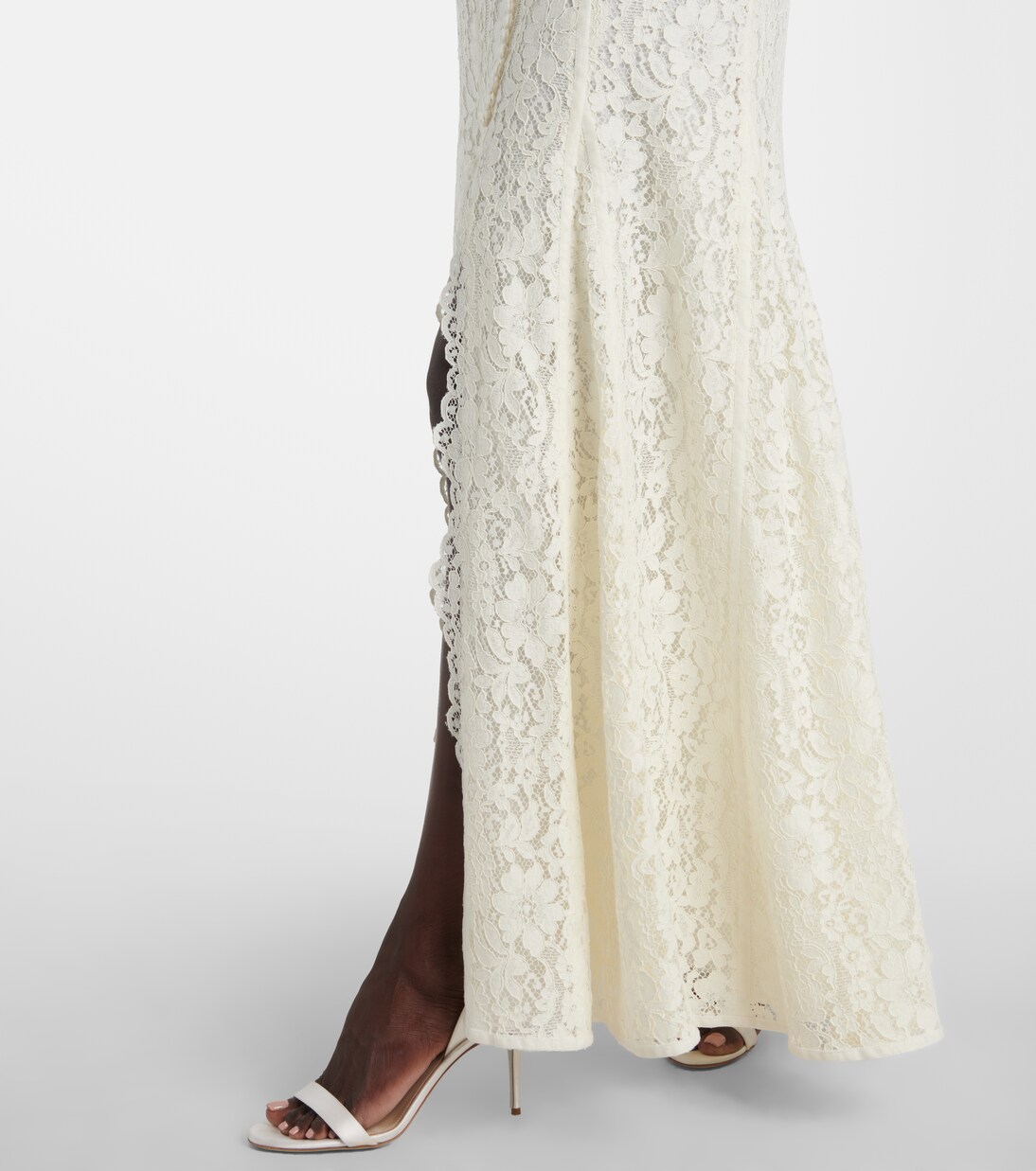 Robe longue en dentelle | Costarellos