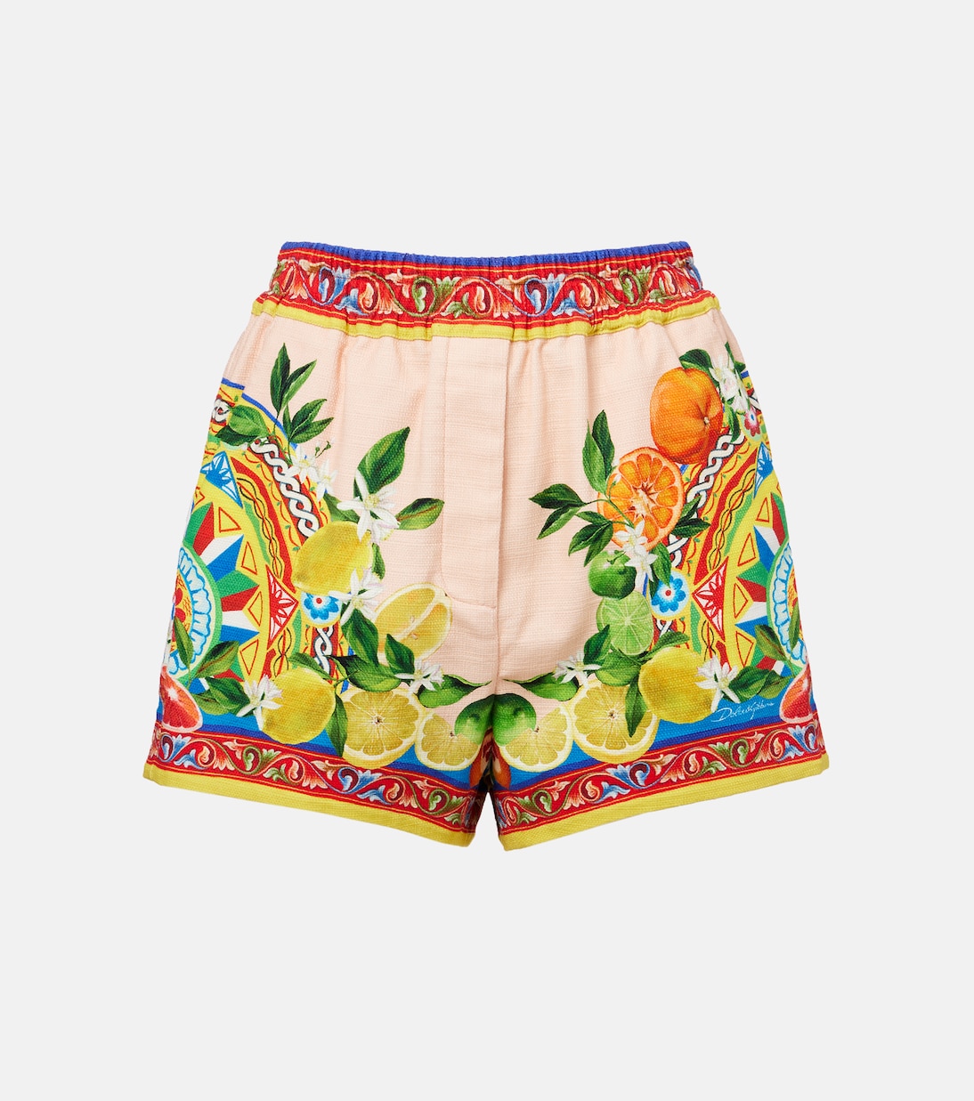  Short Taormina imprimé en coton mélangé | Dolce&Gabbana