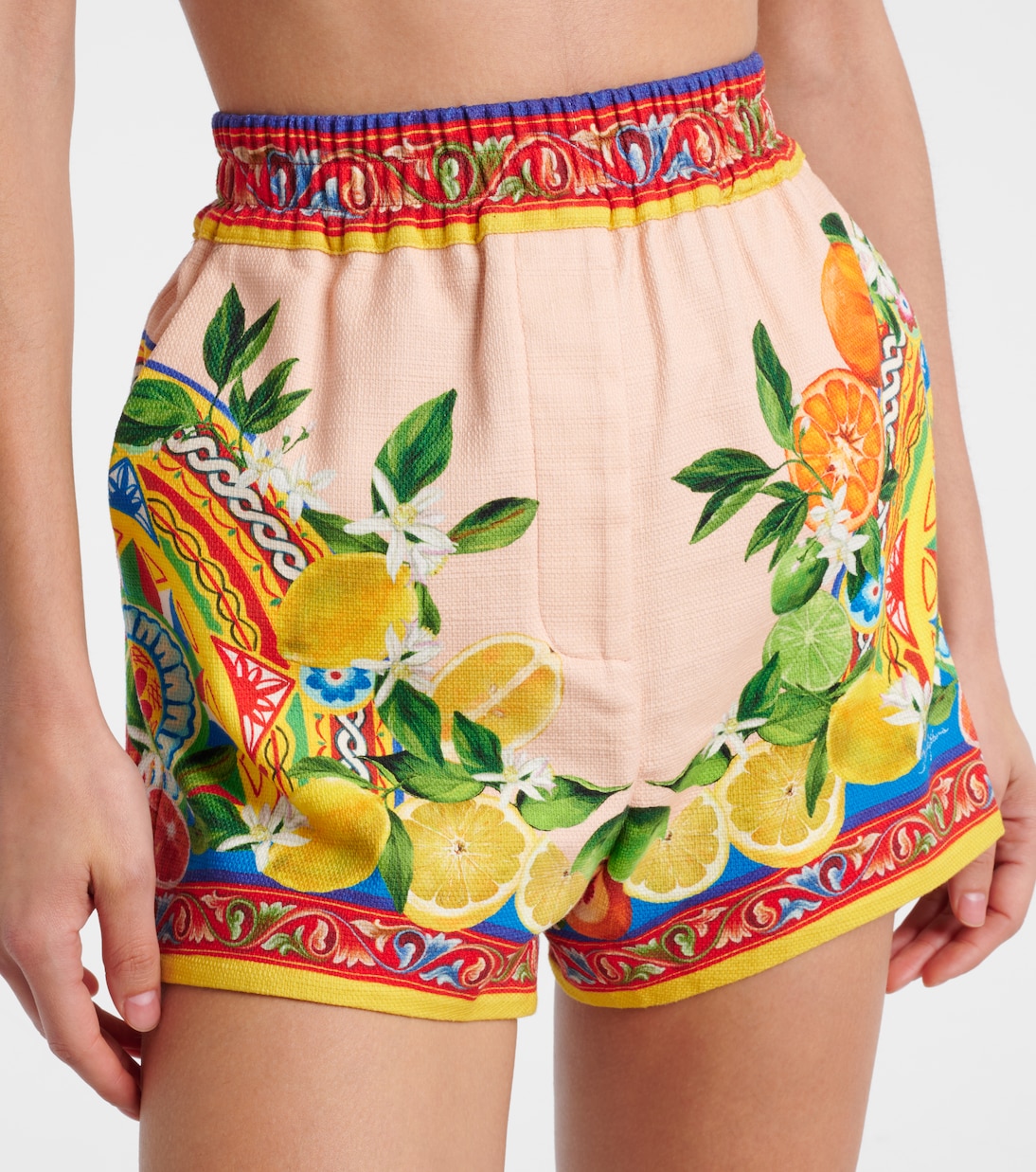  Short Taormina imprimé en coton mélangé | Dolce&Gabbana