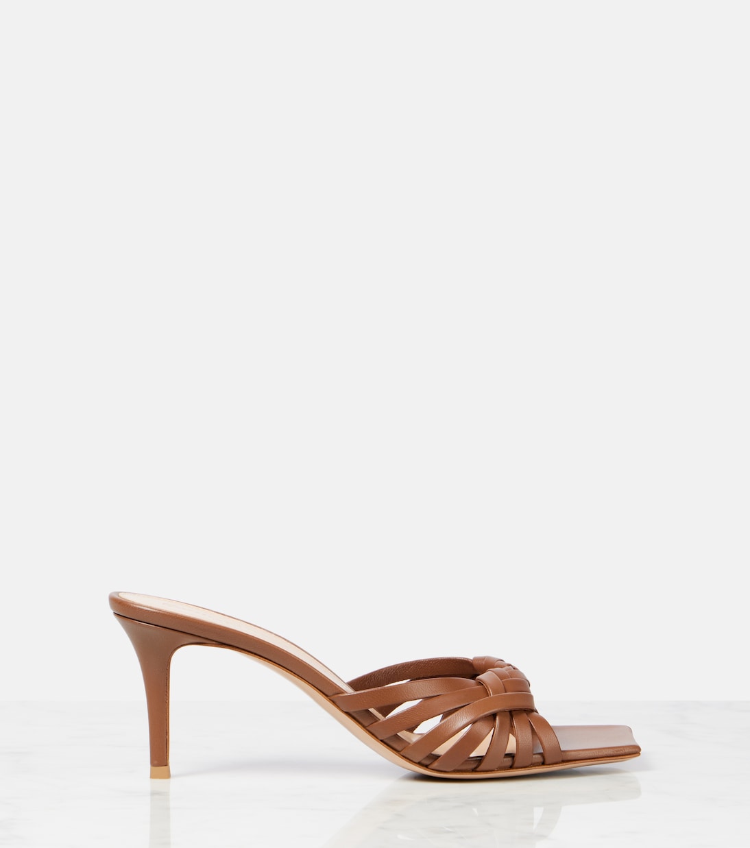 Vyna 70 metallic leather mules | Gianvito Rossi