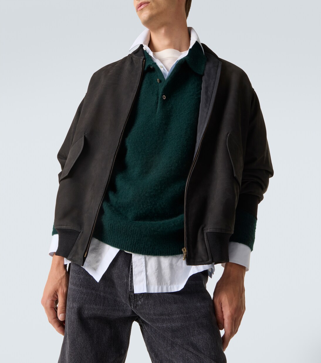 Suede blouson jacket | A.Presse