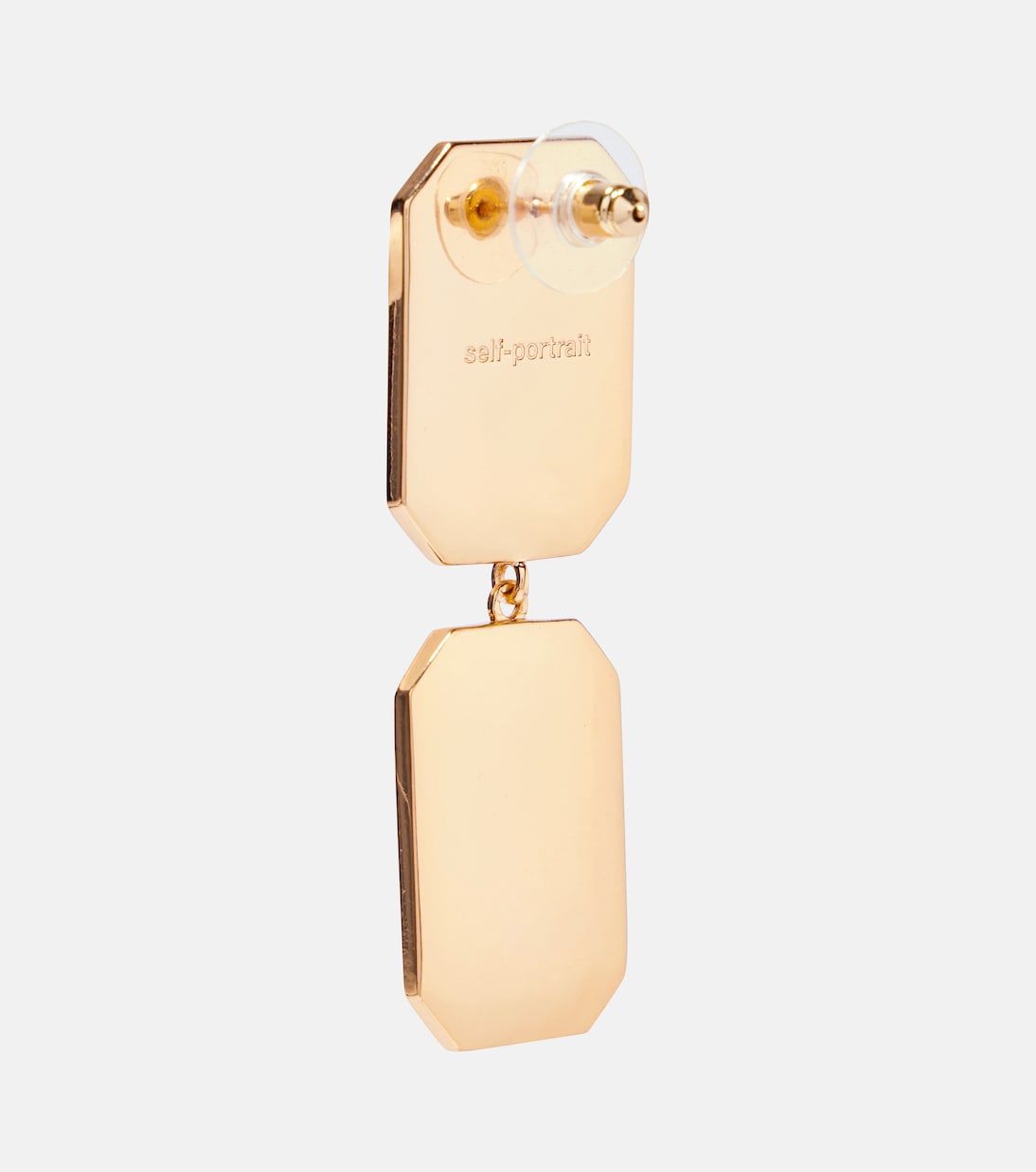 Amber gold-plated drop earrings | Self-Portrait
