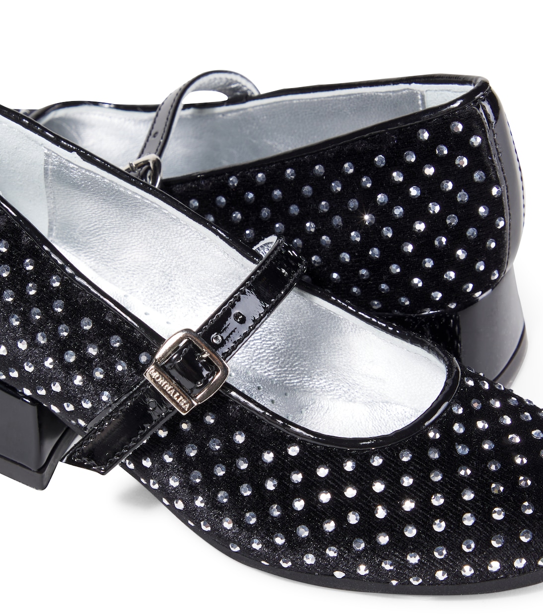 Dorothy embellished velvet ballet flats | Monnalisa