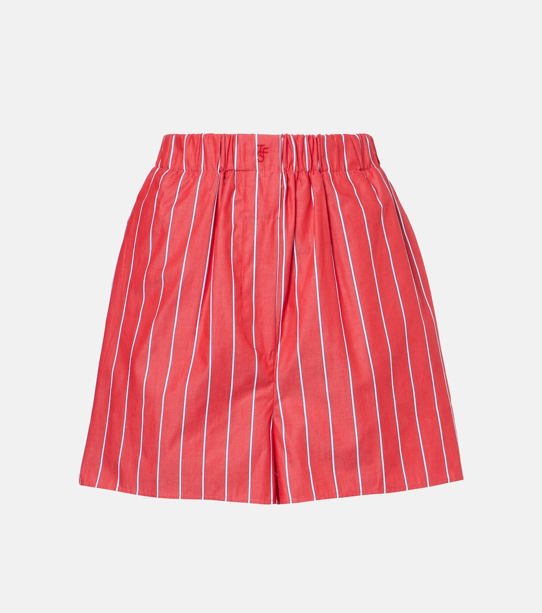 Lui striped cotton poplin shorts | The Frankie Shop