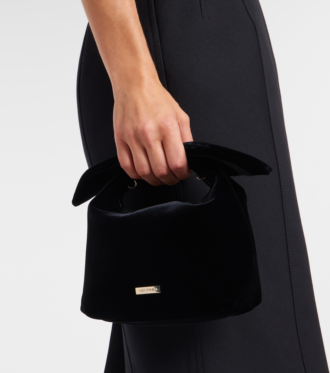 Bow Tie Small velvet tote bag | Aquazzura