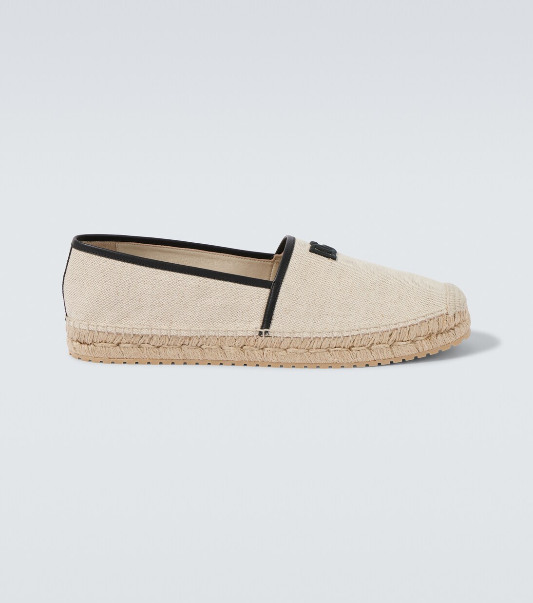 DG Leather-trimmed espadrille sandals | Dolce&Gabbana