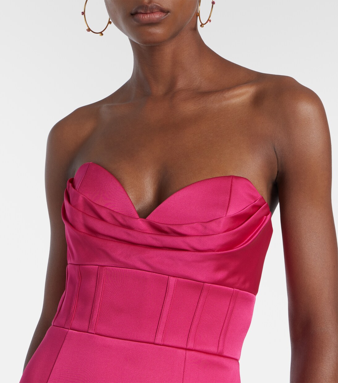 Robe longue Saskia en satin | Rebecca Vallance