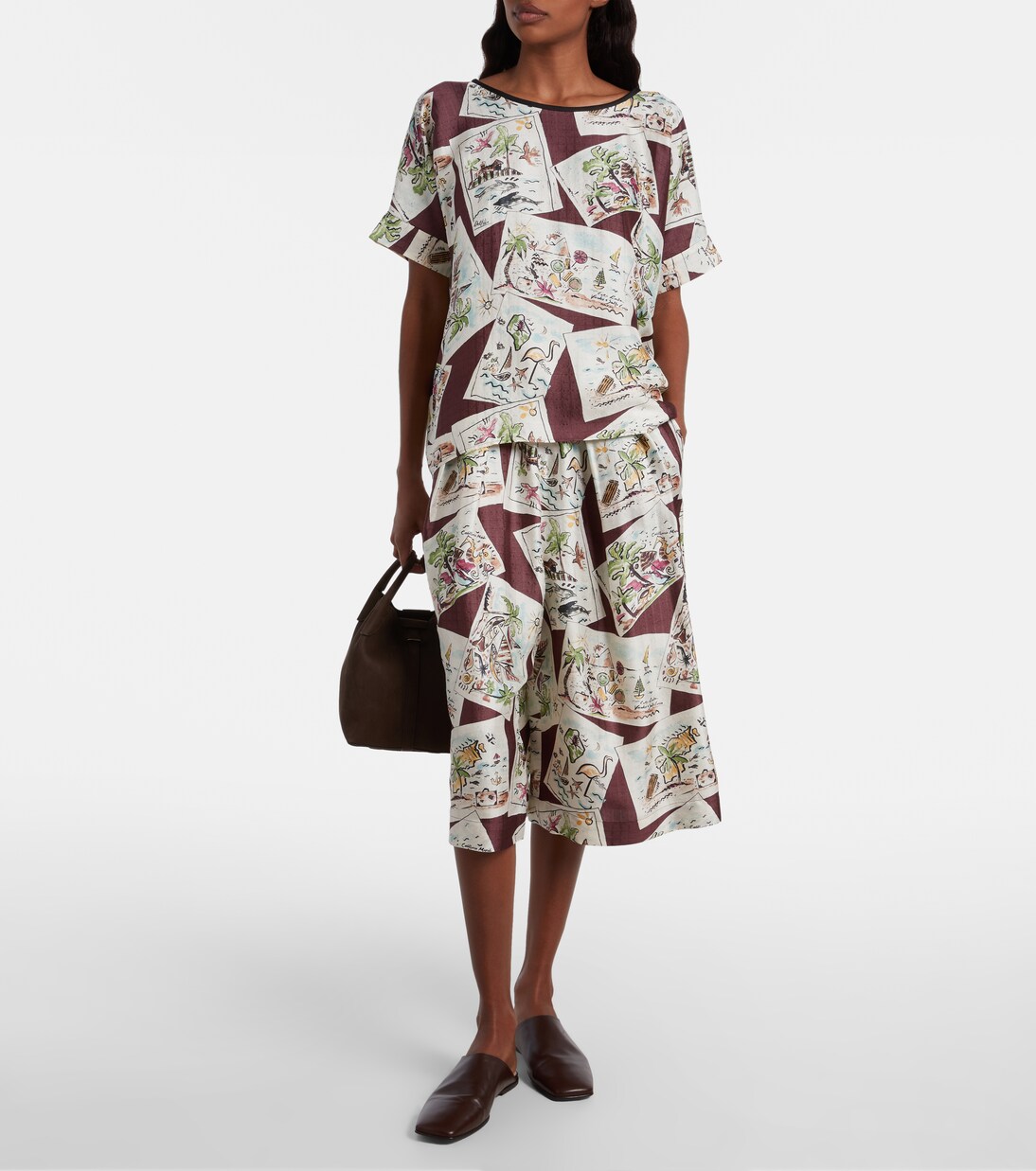 Rosemary printed silk top | Loro Piana