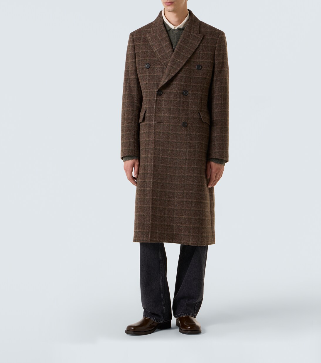 Whale checked virgin wool coat  | Our Legacy