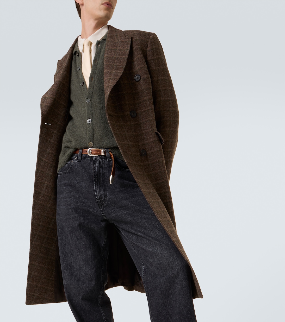 Whale checked virgin wool coat  | Our Legacy