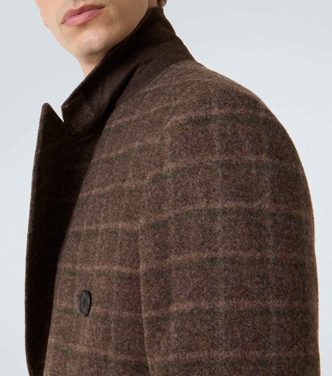 Whale checked virgin wool coat  | Our Legacy