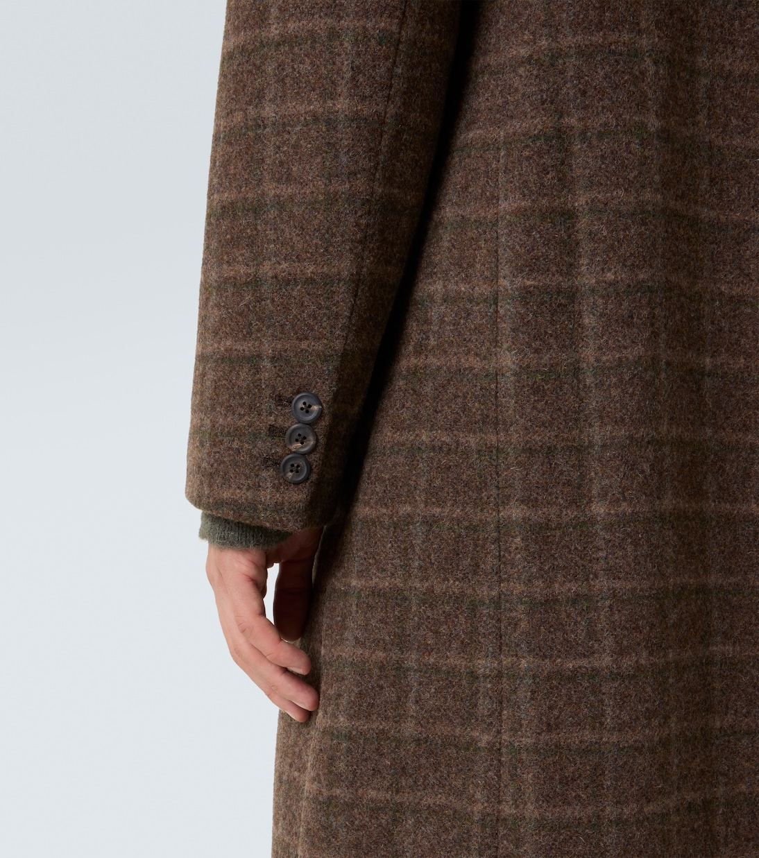 Whale checked virgin wool coat  | Our Legacy