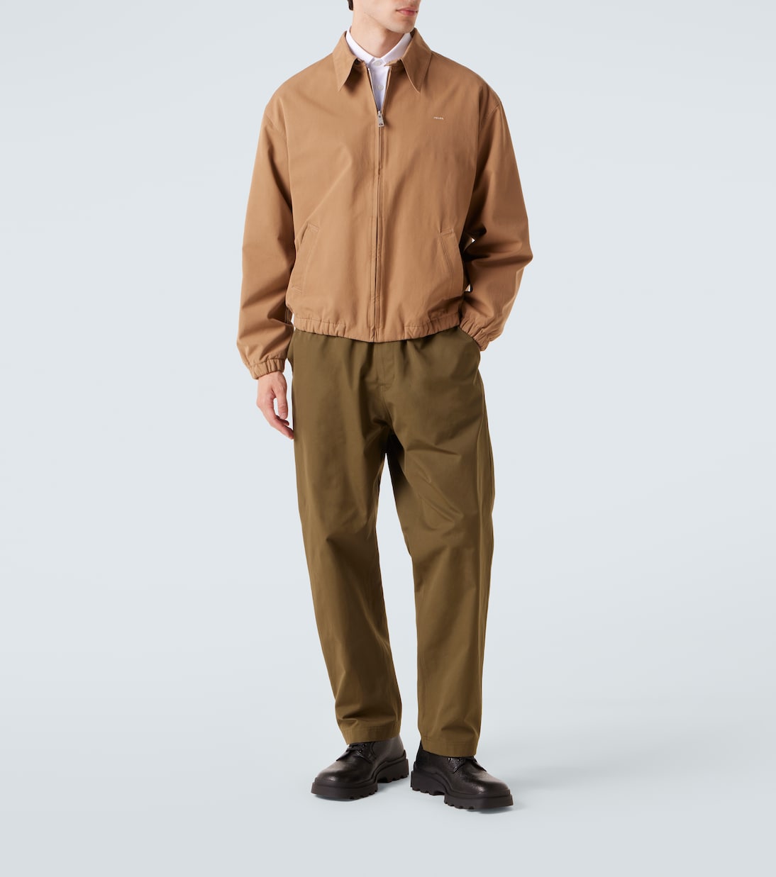 Leather Derby shoes | Prada