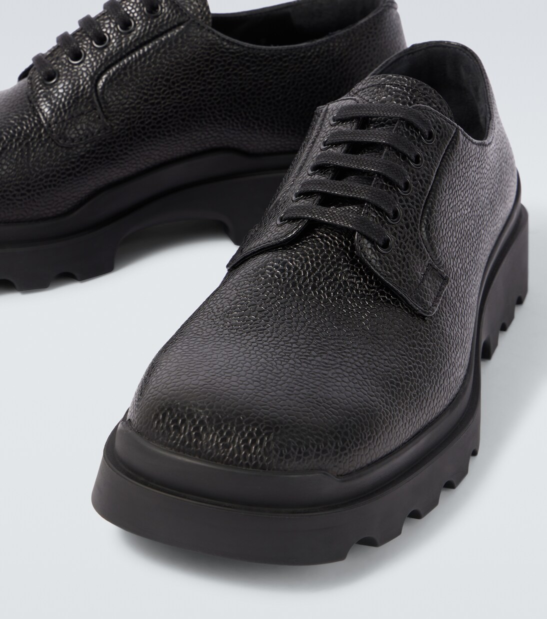 Leather Derby shoes | Prada