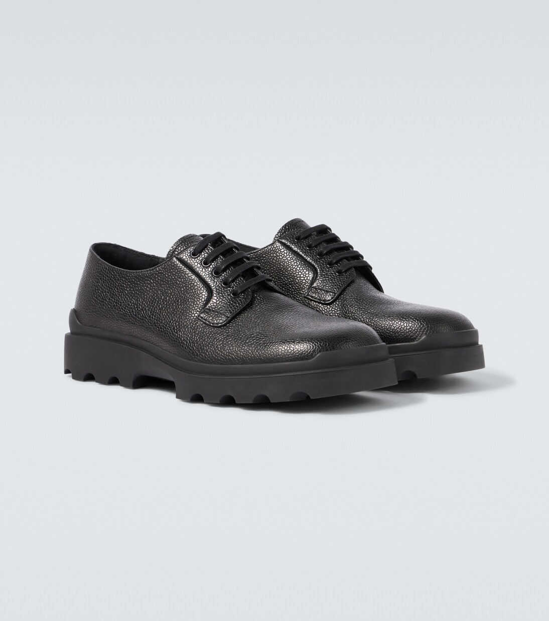 Leather Derby shoes | Prada