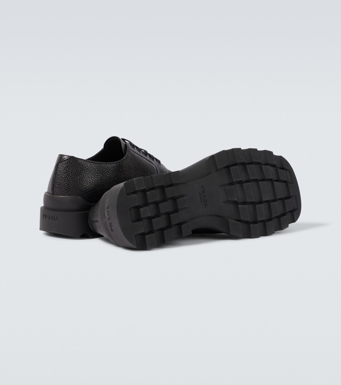 Leather Derby shoes | Prada