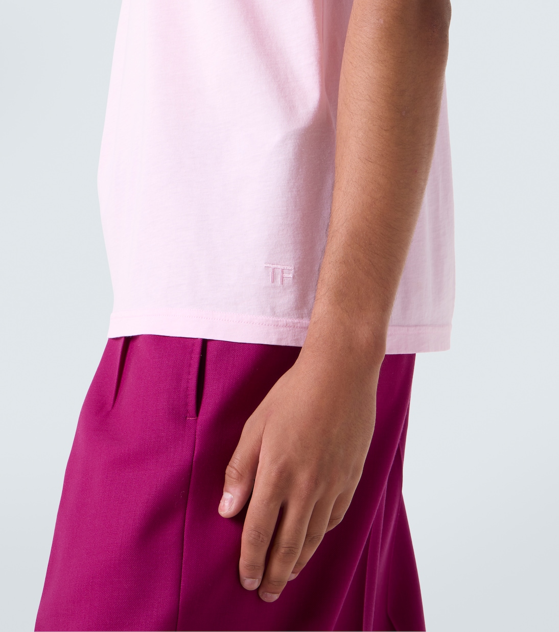 T-shirt en coton et soie mélangés | Tom Ford