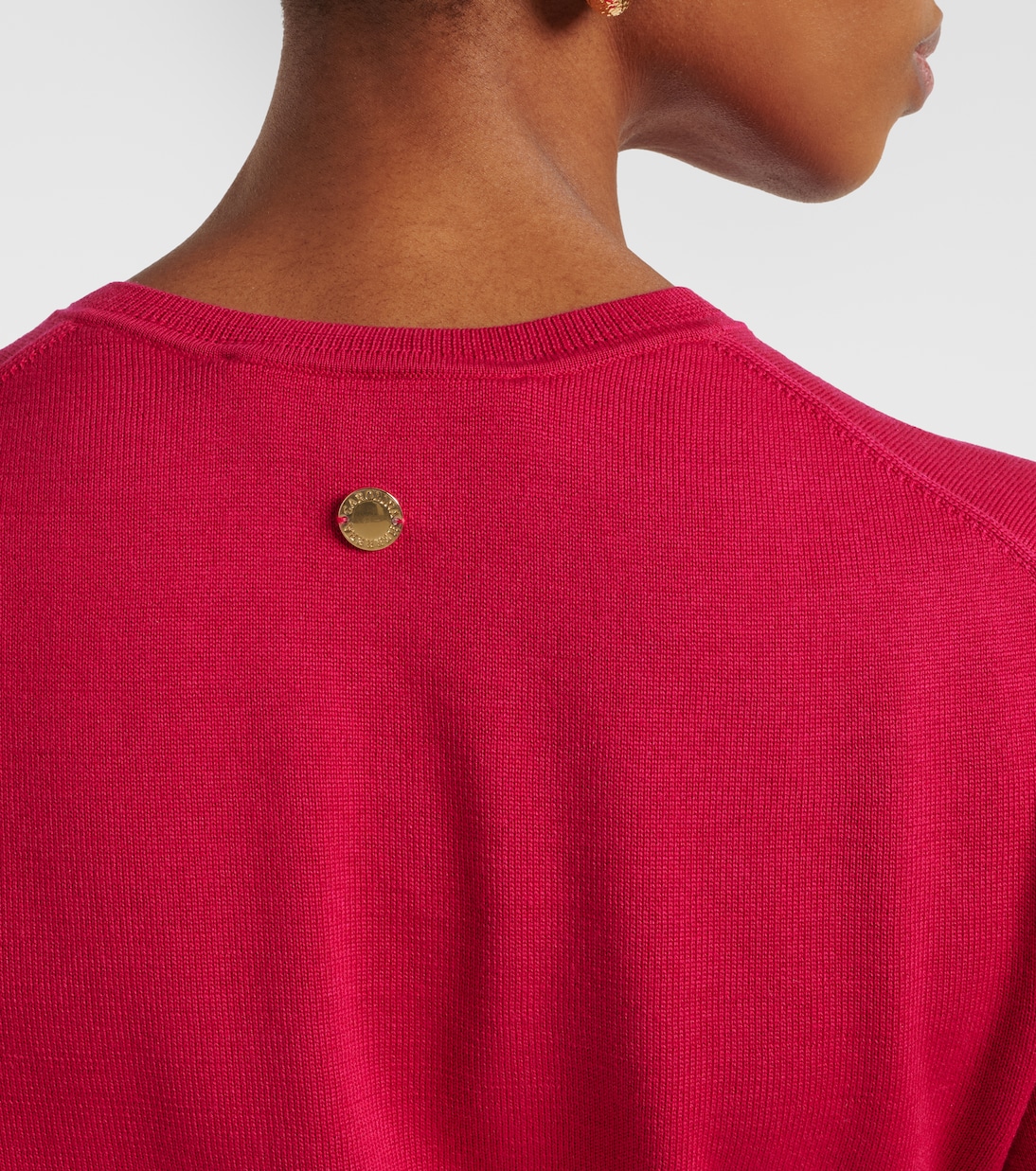 Cárdigan cropped de seda y algodón | Carolina Herrera