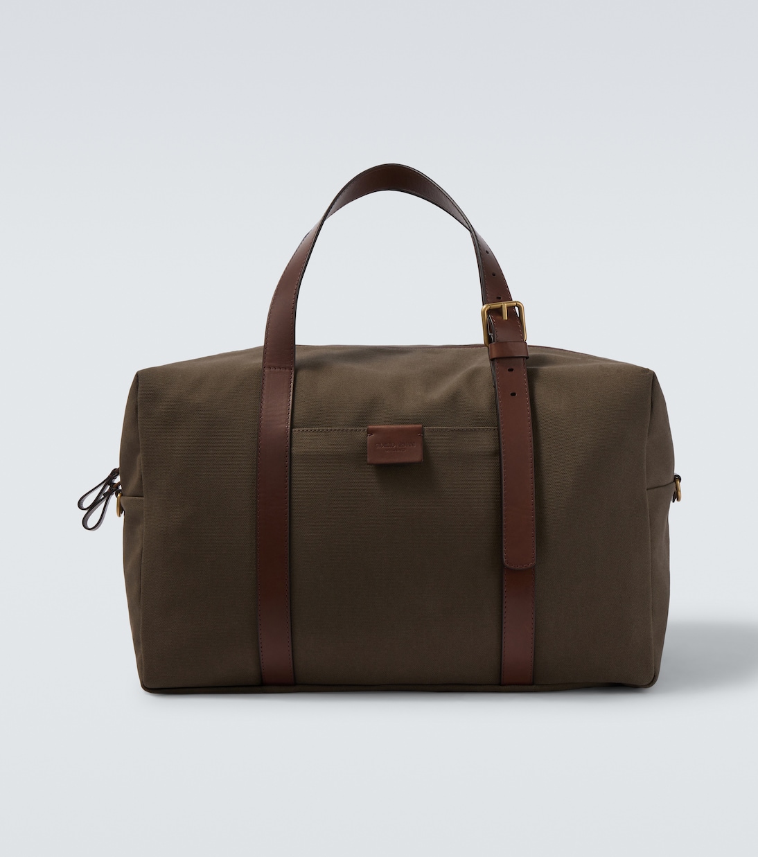 Leather-trimmed canvas duffel bag | Giorgio Armani