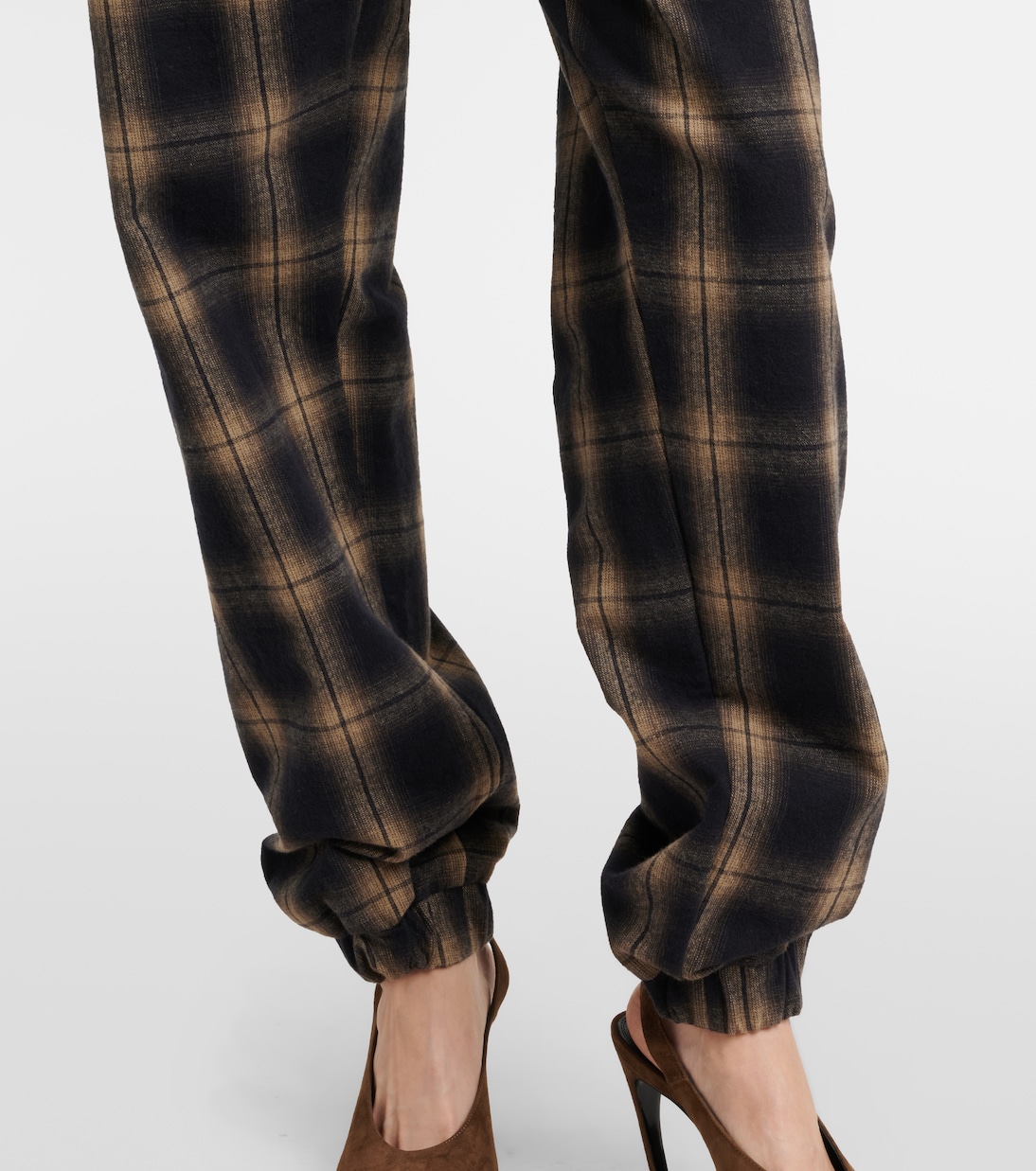 格纹棉质运动裤 | The Attico