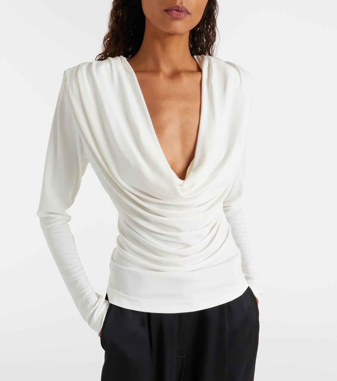 Draped jersey top | Wardrobe.NYC