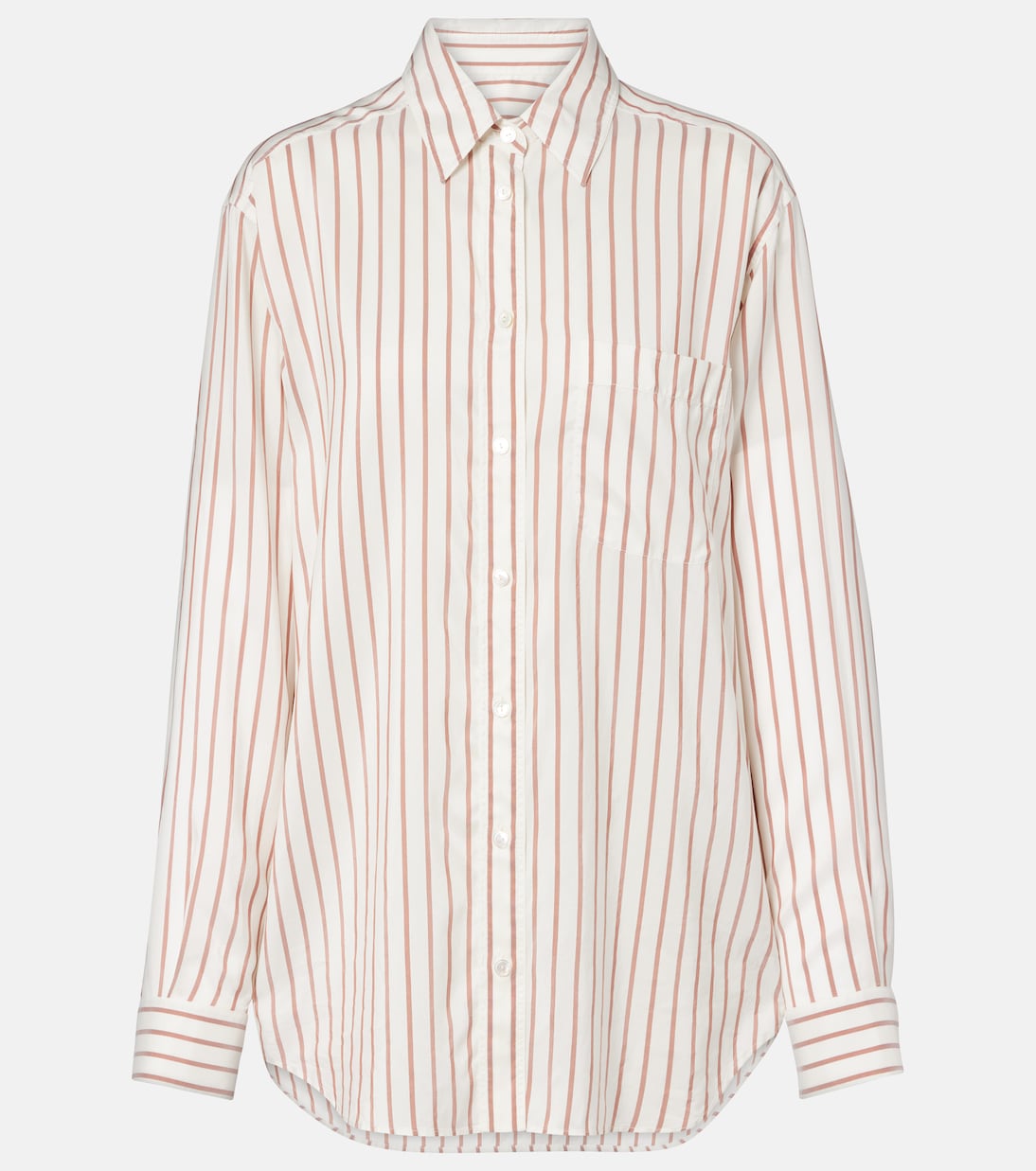 Gavina striped silk shirt | The Row