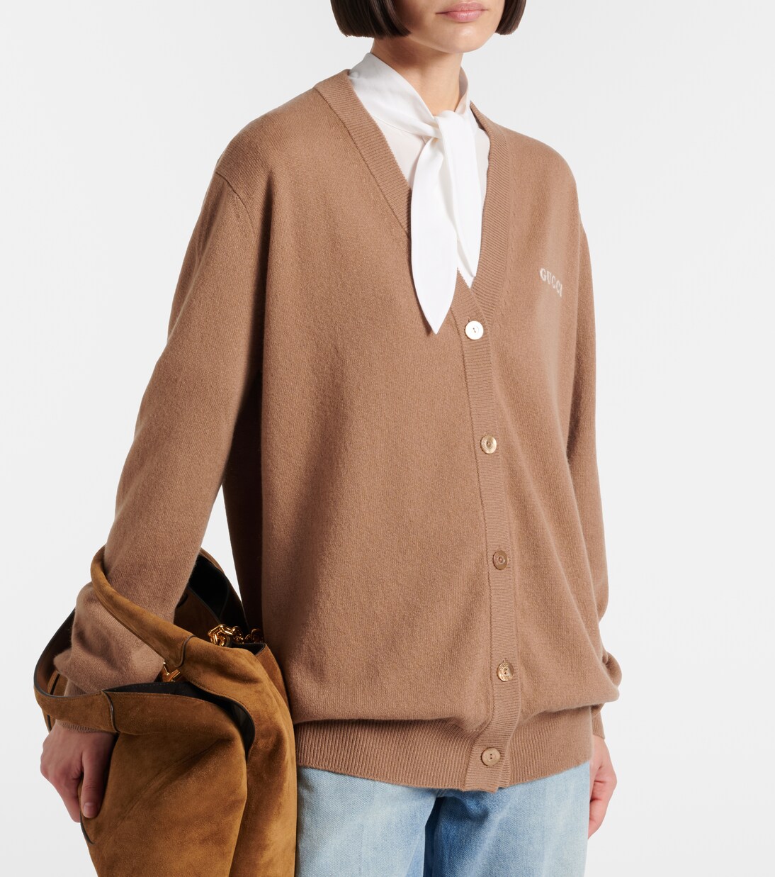 Logo cashmere cardigan | Gucci