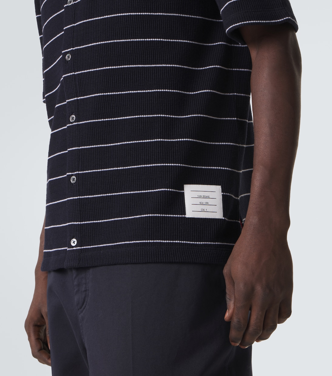 Polohemd aus Baumwolle und Leinen | Thom Browne