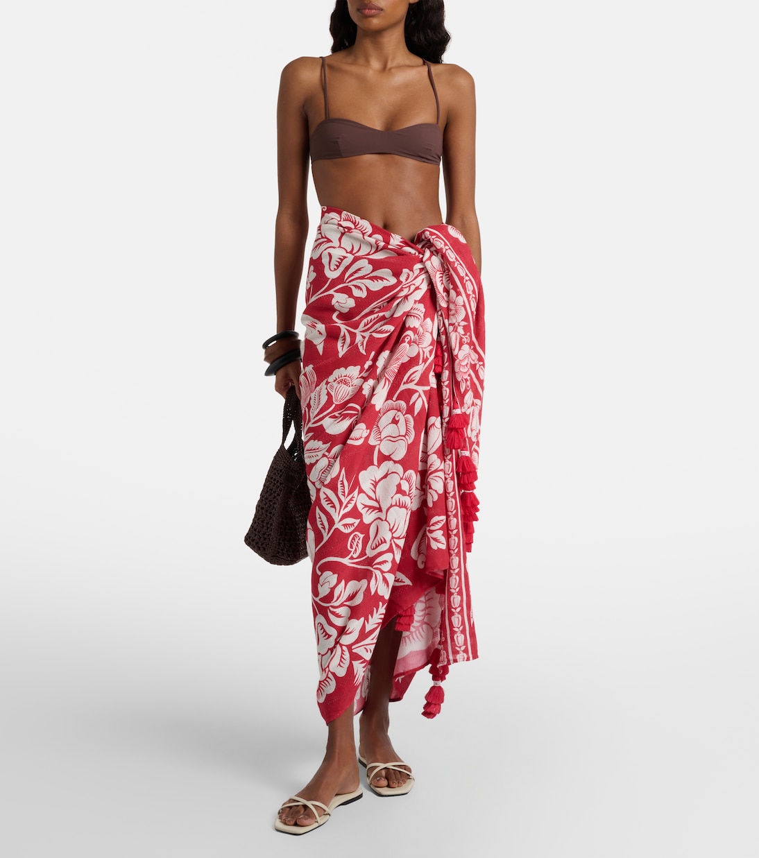 Cashew And Birds printed cotton beach cover-up | Farm Rio