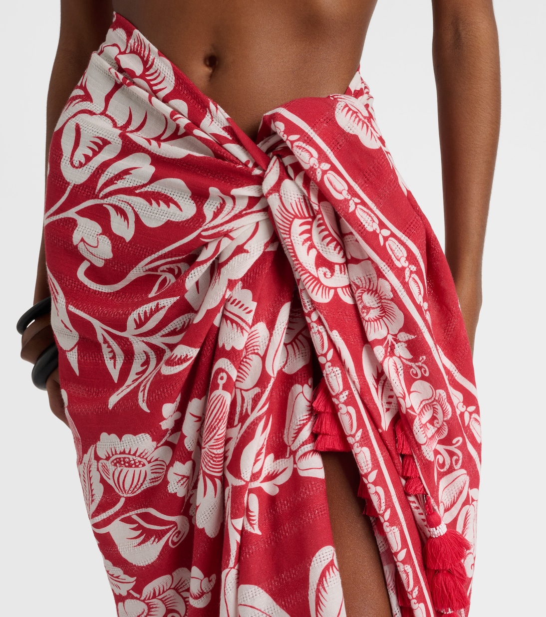 Cashew And Birds printed cotton beach cover-up | Farm Rio