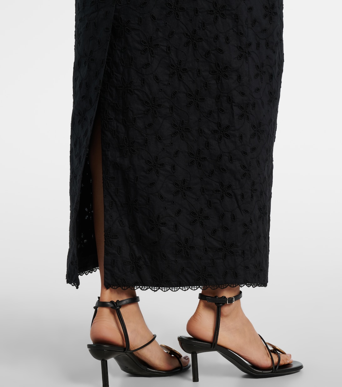 Salma embroidered cotton maxi skirt | Posse