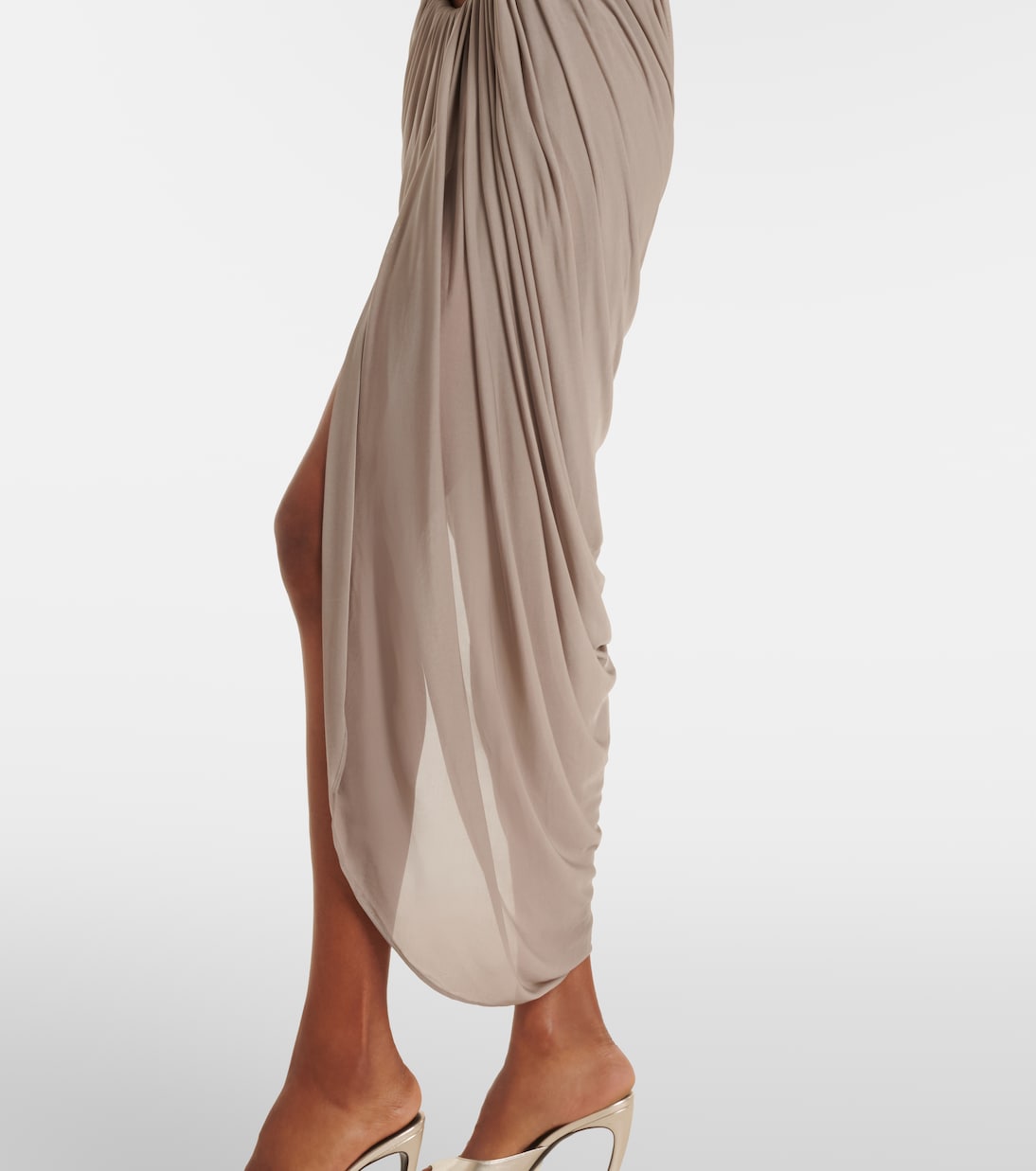 Vestido de fiesta Ripple de jersey drapeado adornado | Christopher Esber