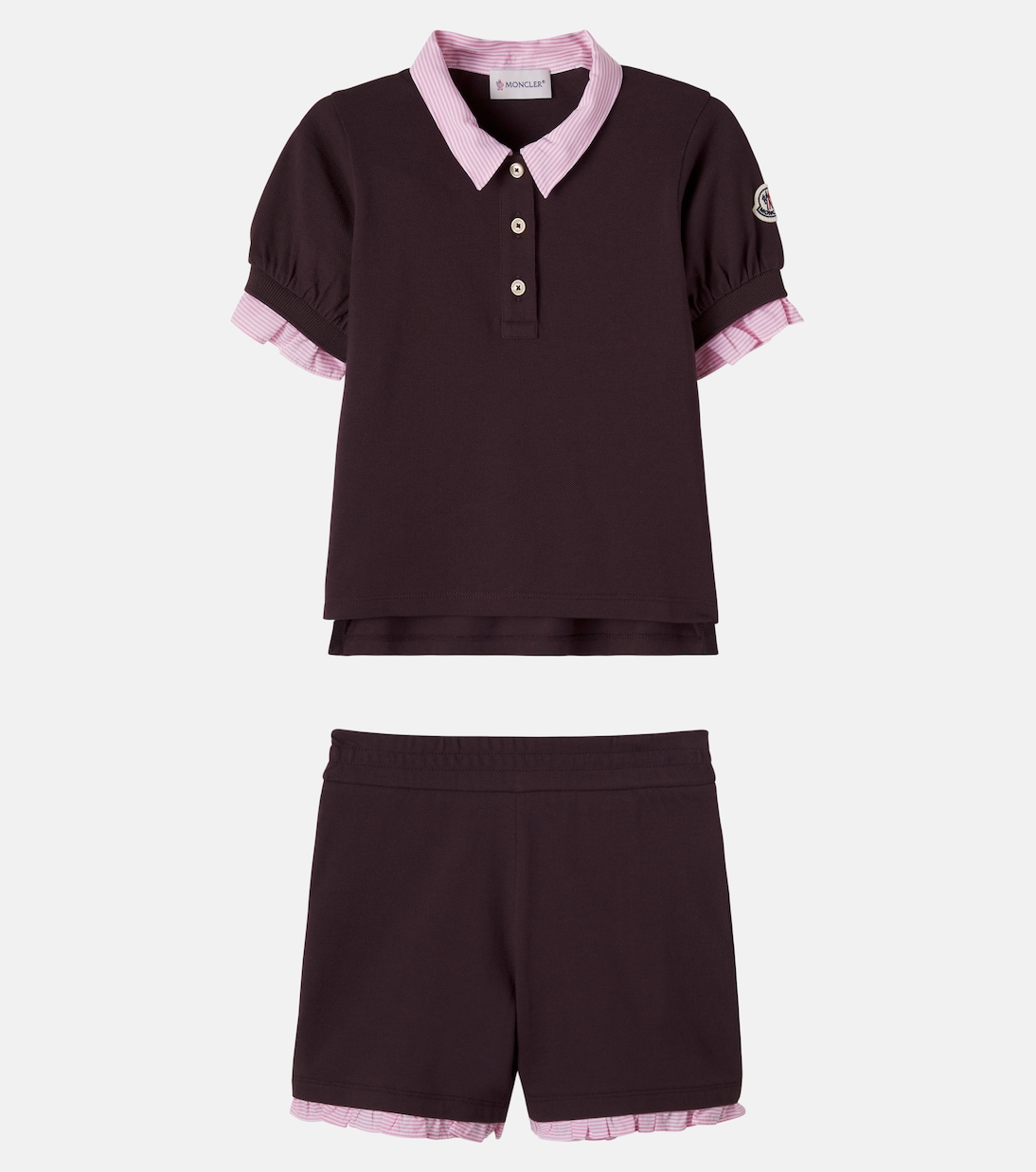 Set de polo y shorts de algodón | Moncler Enfant