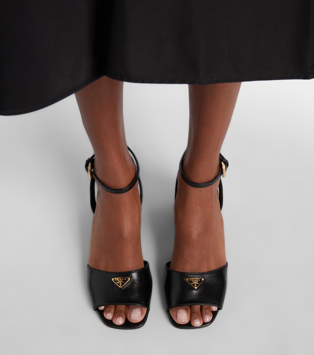 Leather slingback sandals | Prada